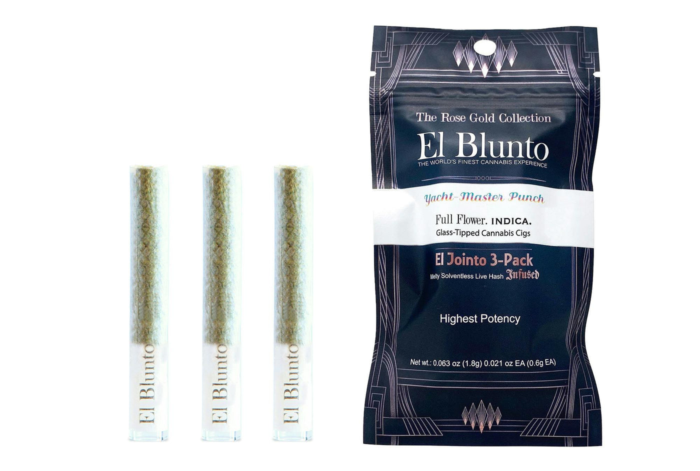 Yacht-Master Punch Hash Infused Mini Joint 3pk (El Blunto by Albert Einstone's)