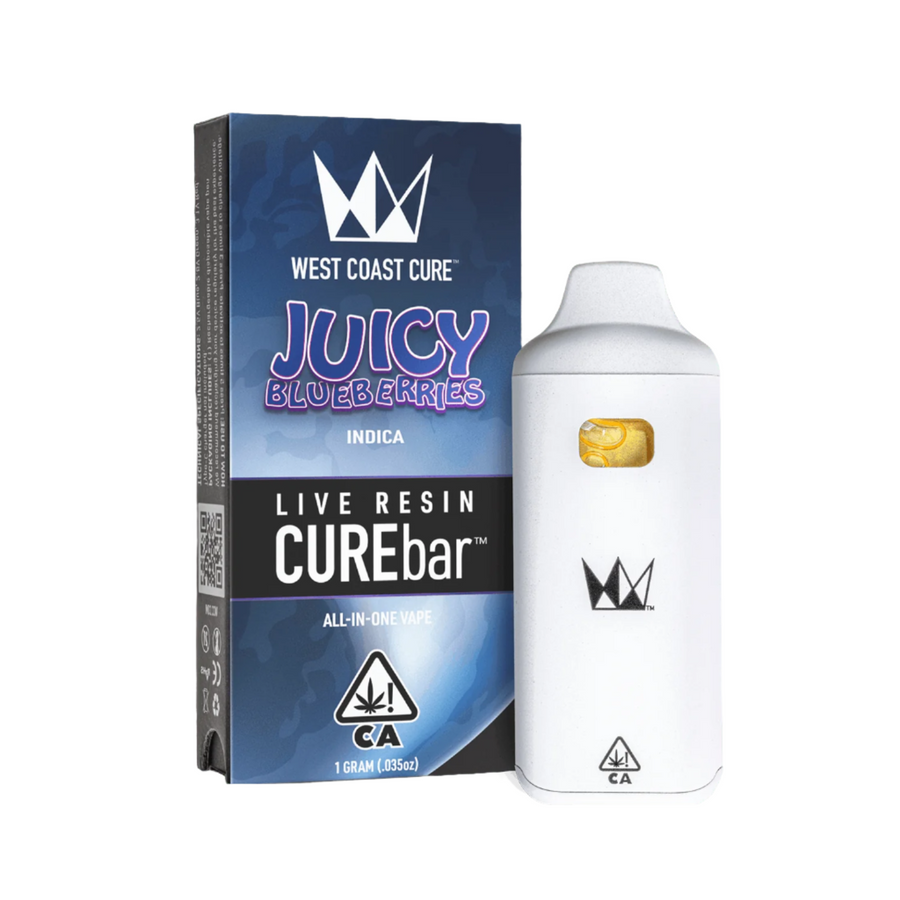 Juicy Blueberries Live Resin CUREbar Disposable 1G (West Coast Cure)