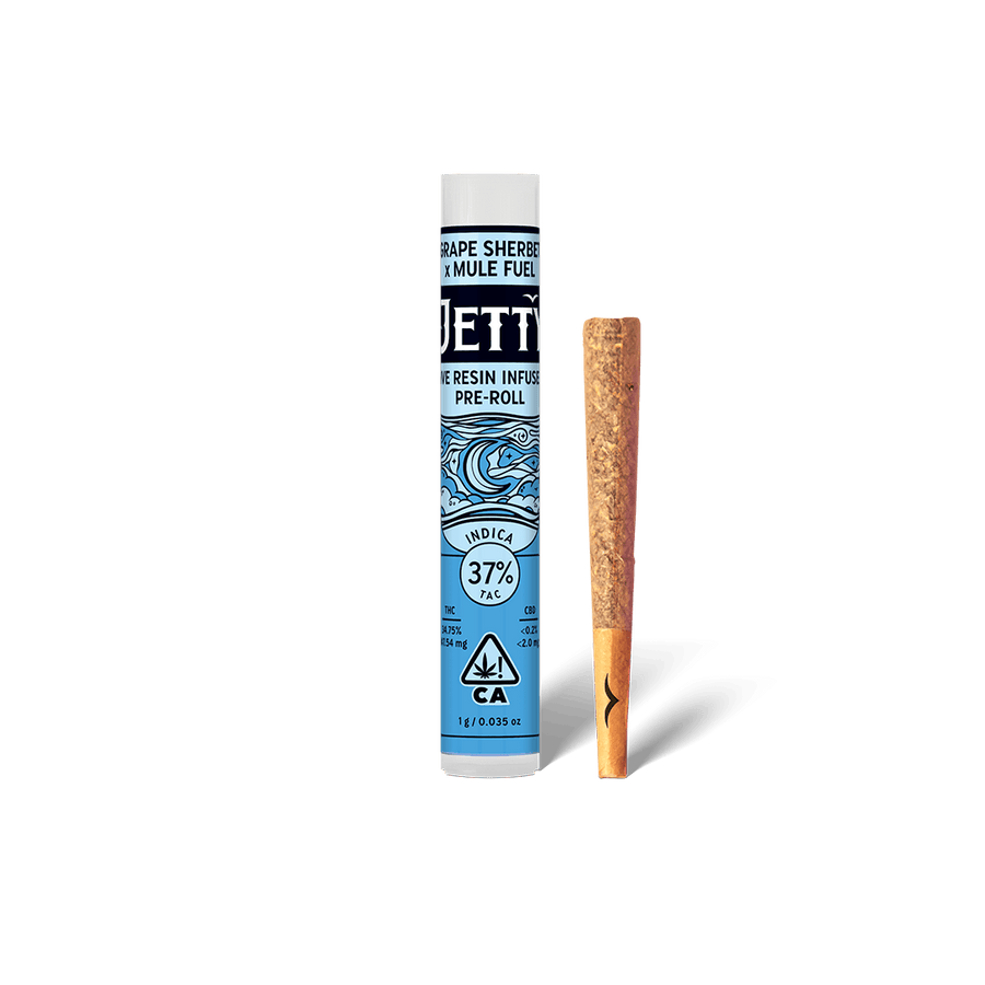 Grape Sherbet x Mule Fuel Live Resin Infused Pre-Roll 1g (Jetty Extracts)