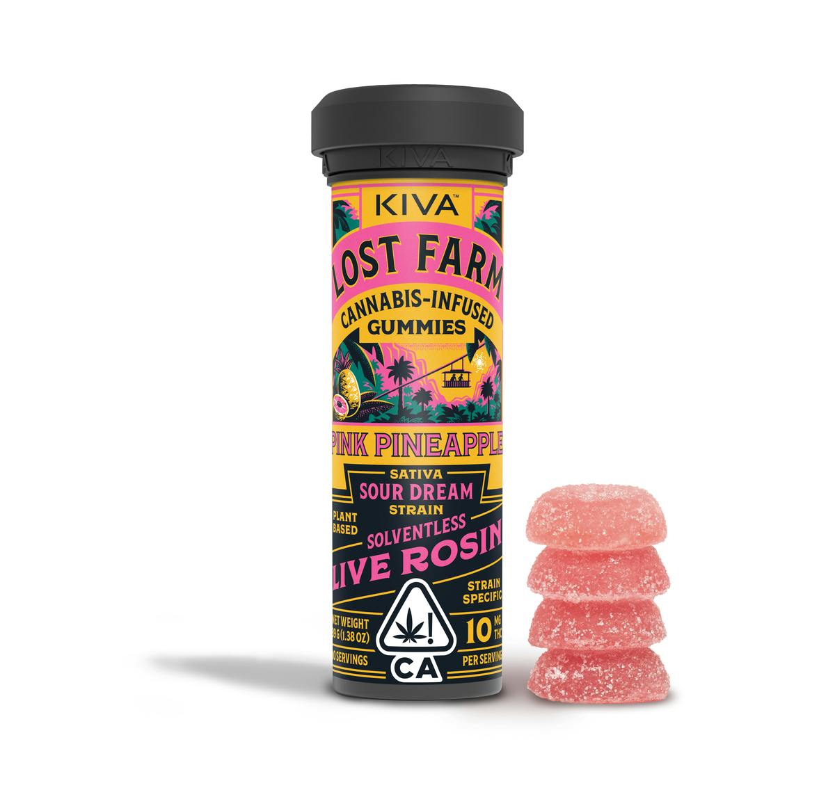 Pink Pineapple x 'Sour Dream' Gummies (Kiva Confections)