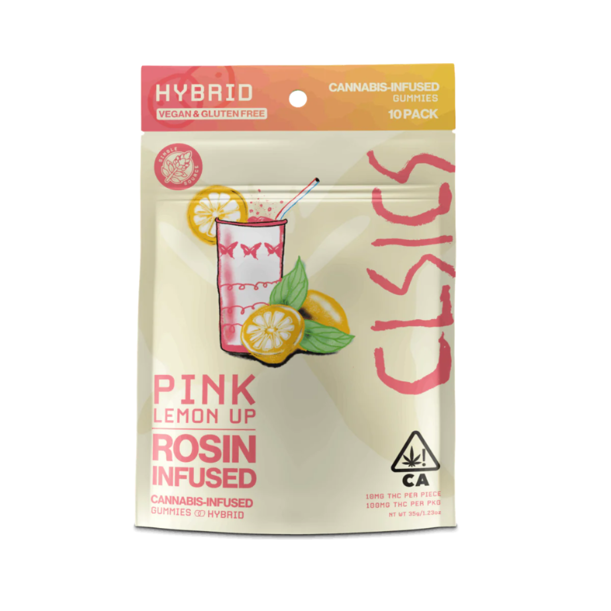 Pink Lemon Up Live Rosin Infused Gummies 10pk (CLSICS Rosin & Rosin Infused Pre Rolls)