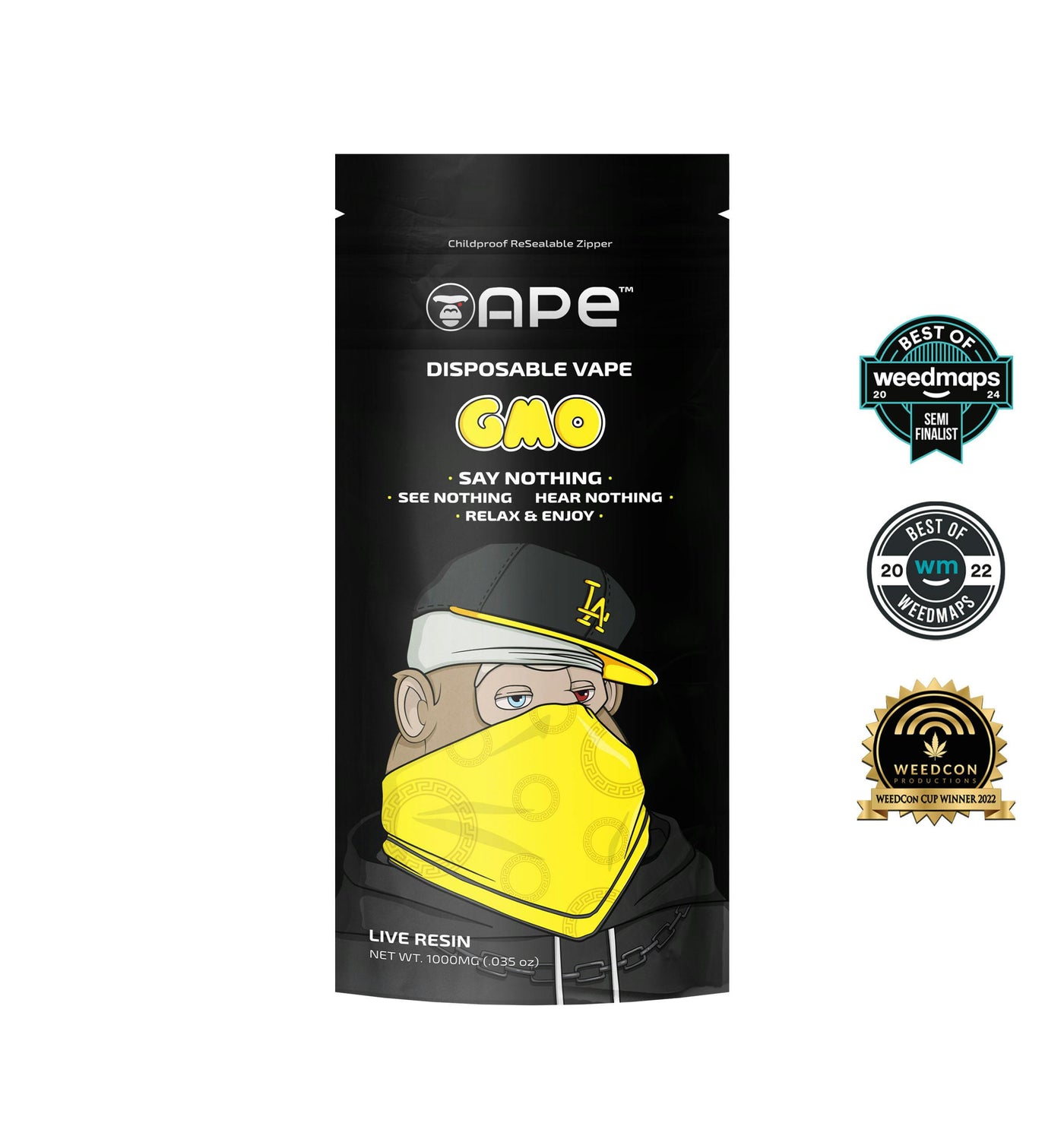 GMO Live Resin Disposable Vape 1g (APE Premium Cannabis Corp)