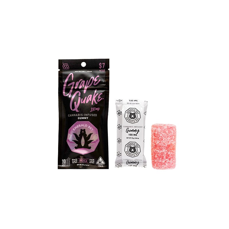 Grape Quake Single Gummy 100mg (Emerald Sky)