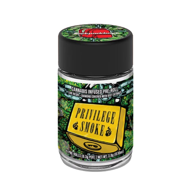 Privilege Smoke Infused Prerolls 5pk (3g) (Backpackboyz)