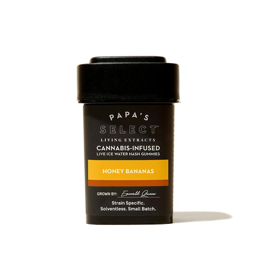 Honey Banana Papa's Select Ice Water Hash Gummies 10pk 100mg THC (Papa & Barkley)