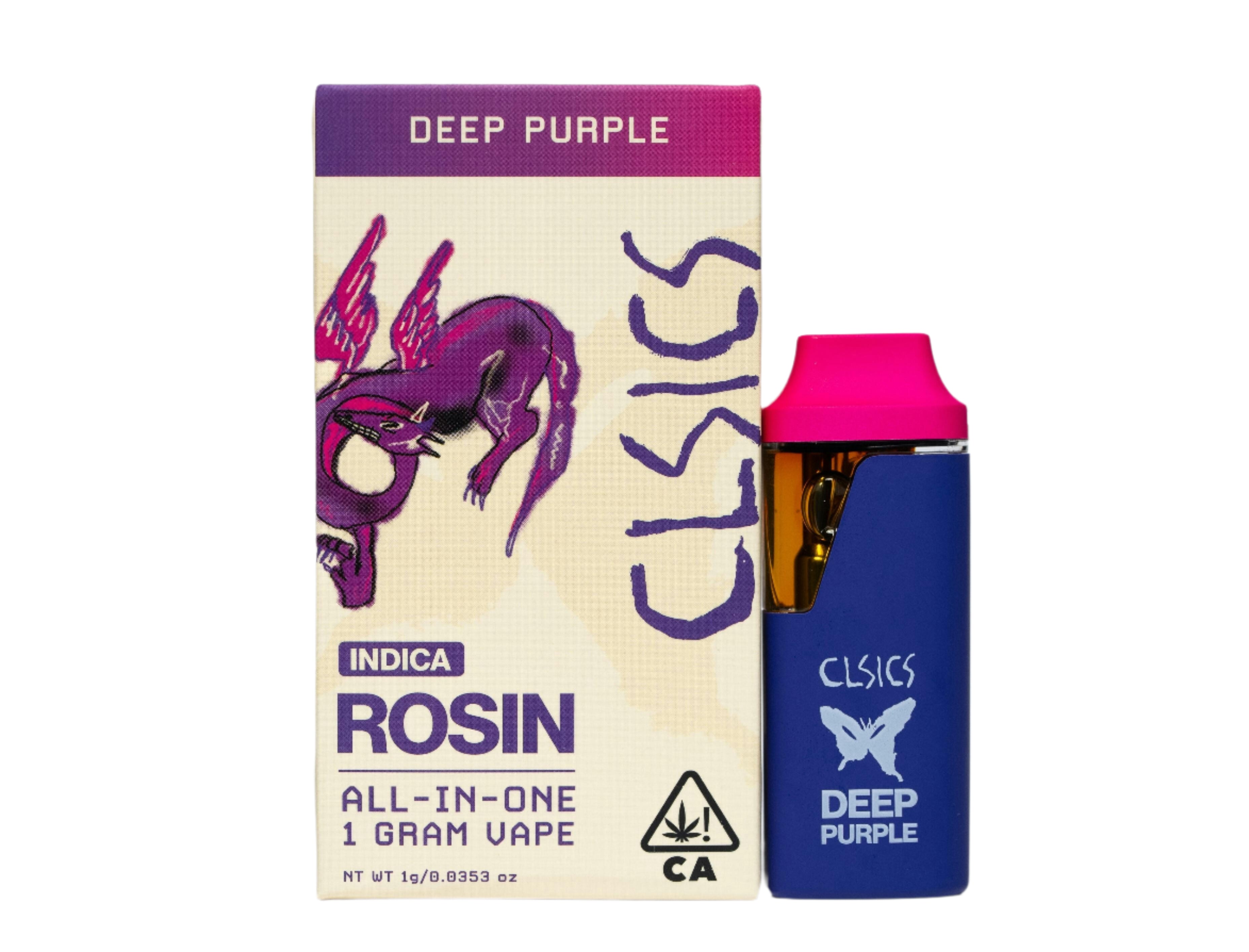 Deep Purple Live Rosin All in One Vape 1g (CLSICS Rosin & Rosin Infused Pre Rolls)