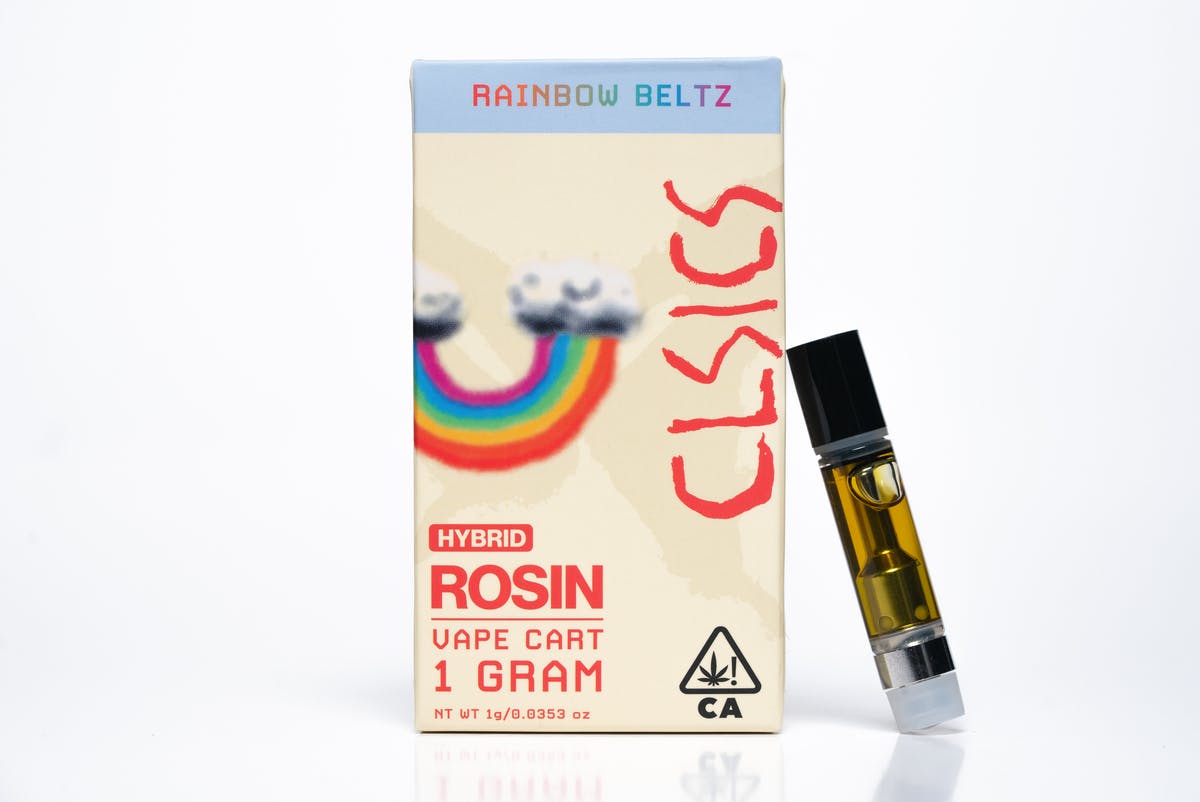 Rainbow Beltz Live Rosin Vape Cartridge 1g (CLSICS Rosin & Rosin Infused Pre Rolls)