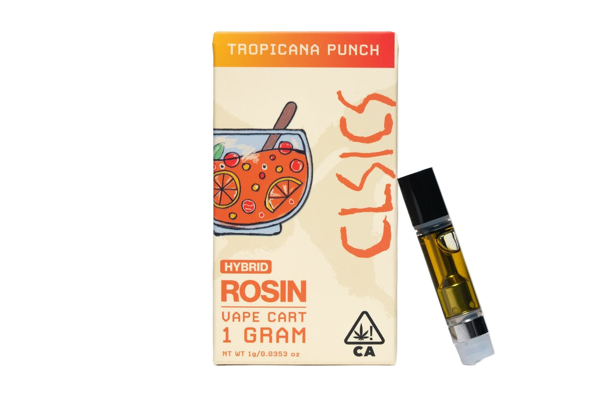 Tropicana Punch Live Rosin Vape Cartridge 1g (CLSICS Rosin & Rosin Infused Pre Rolls)