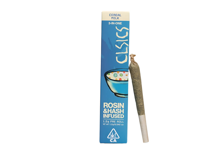 Cereal Milk TRIFECTA Hash/Rosin/Flower Pre Roll 1.2g (CLSICS Rosin & Rosin Infused Pre Rolls)