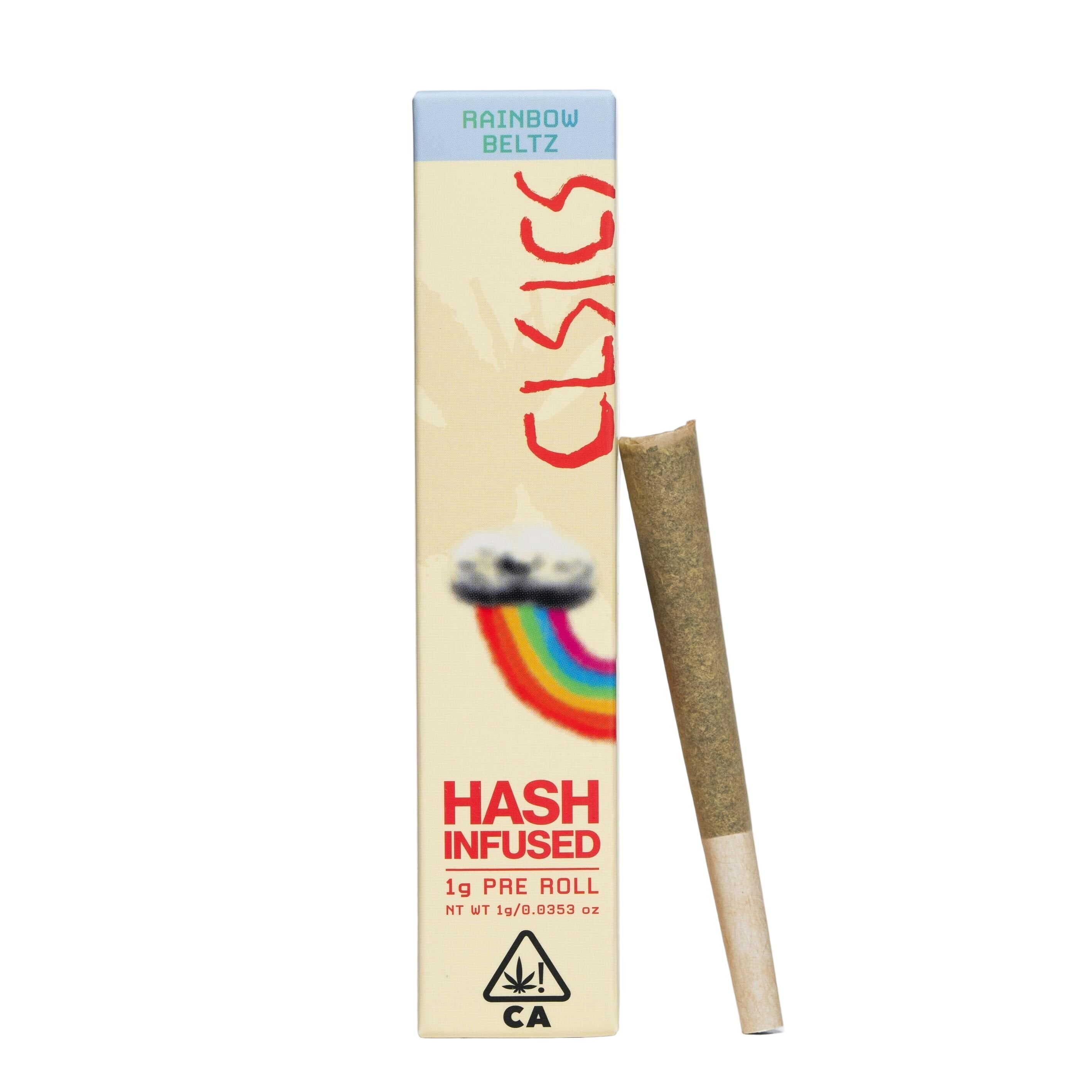 Rainbow Beltz Hash Infused Pre Roll 1g (CLSICS Rosin & Rosin Infused Pre Rolls)