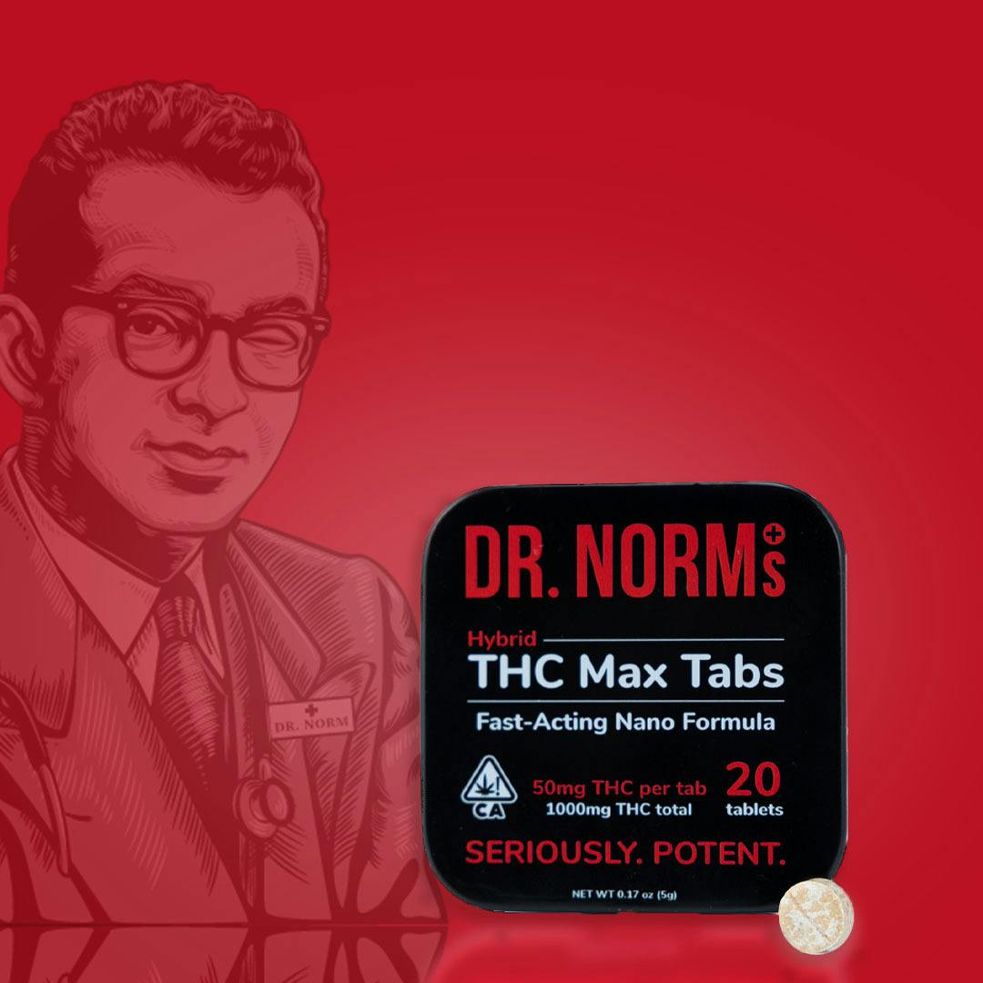 THC Hybrid MAX Tablets 20pk 1000mg THC (Dr. Norm's)