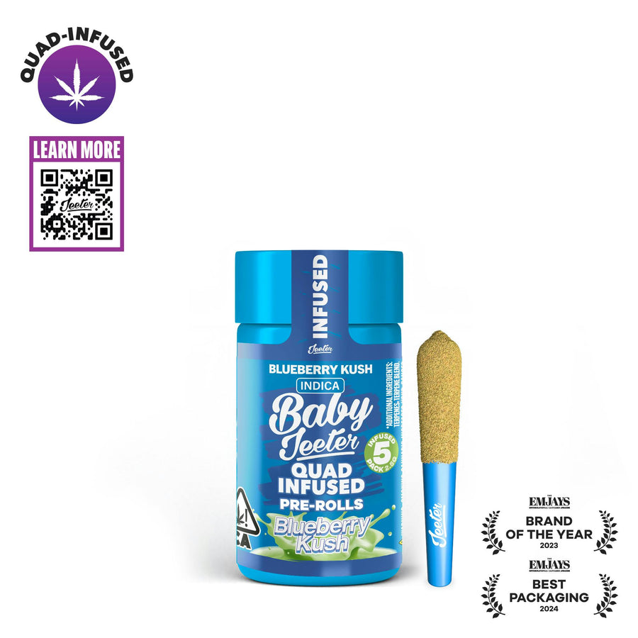 Blueberry Kush Quad-Infused Baby Jeeter 5pk (Jeeter)