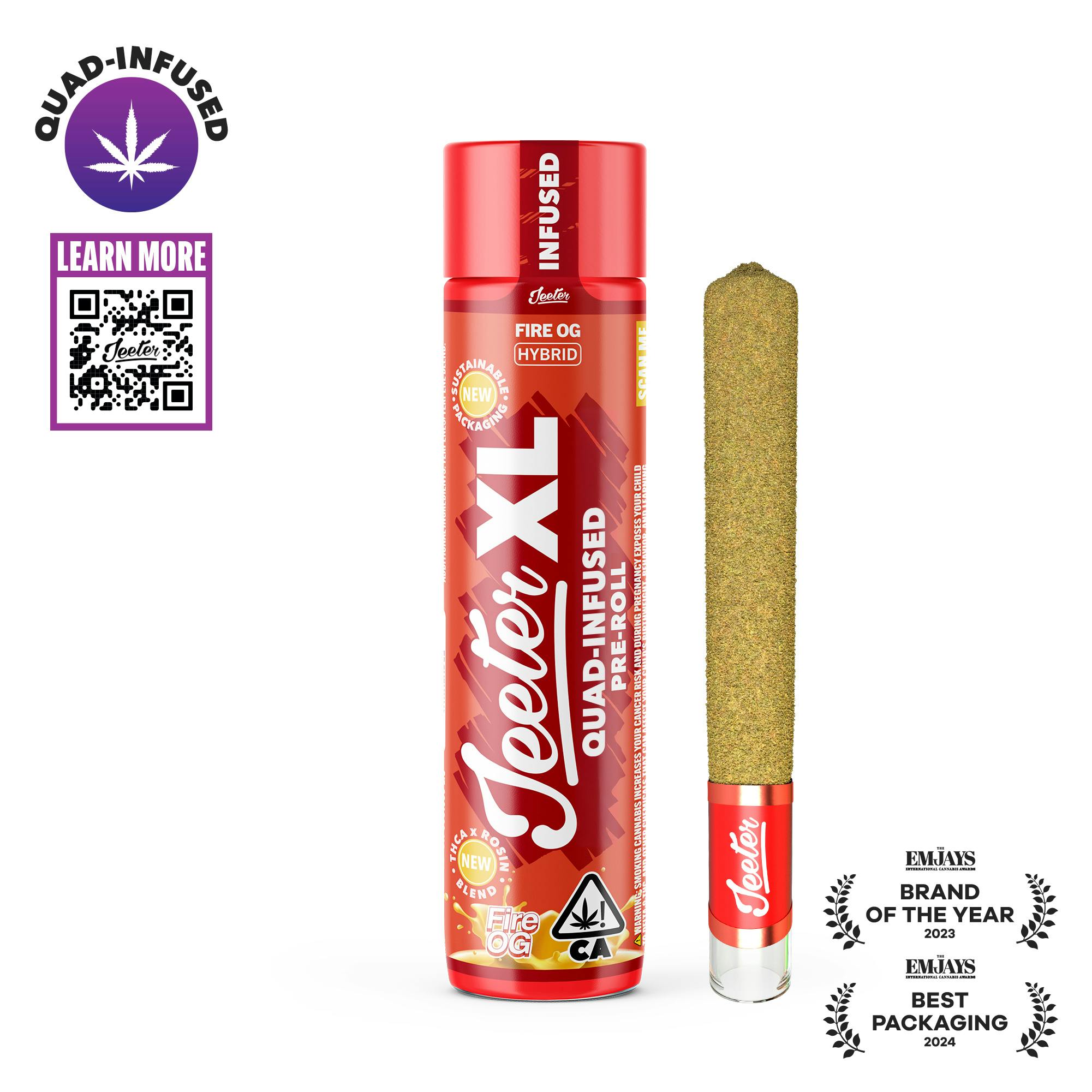 Fire OG XL Quad-Infused Jeeter Joint 2g (Jeeter)