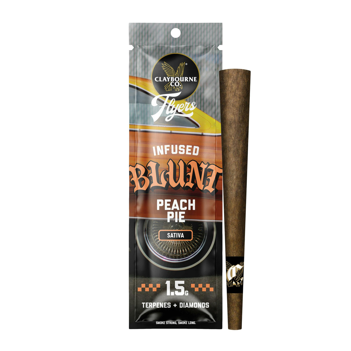 Peach Pie Flyers Infused Blunt 1.5g (Claybourne Co.)