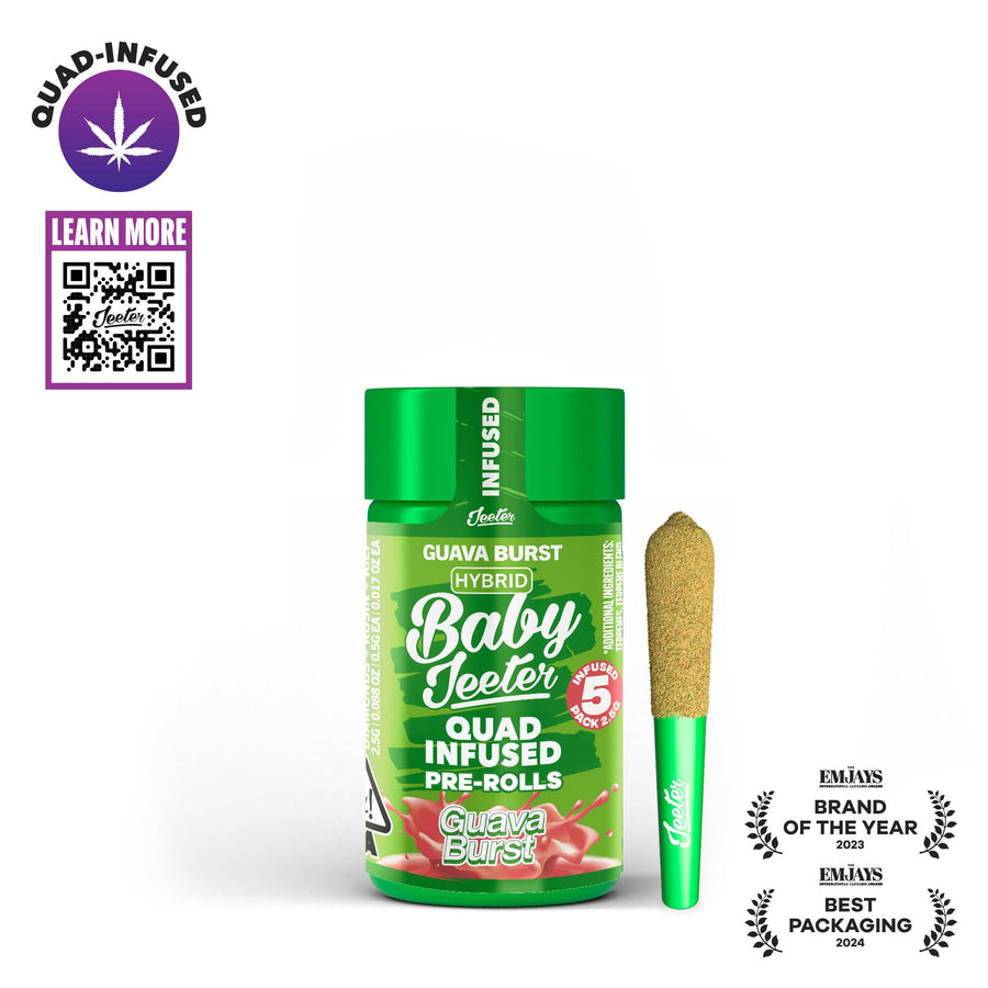 Guava Burst Quad-Infused Baby Jeeter 5pk (Jeeter)