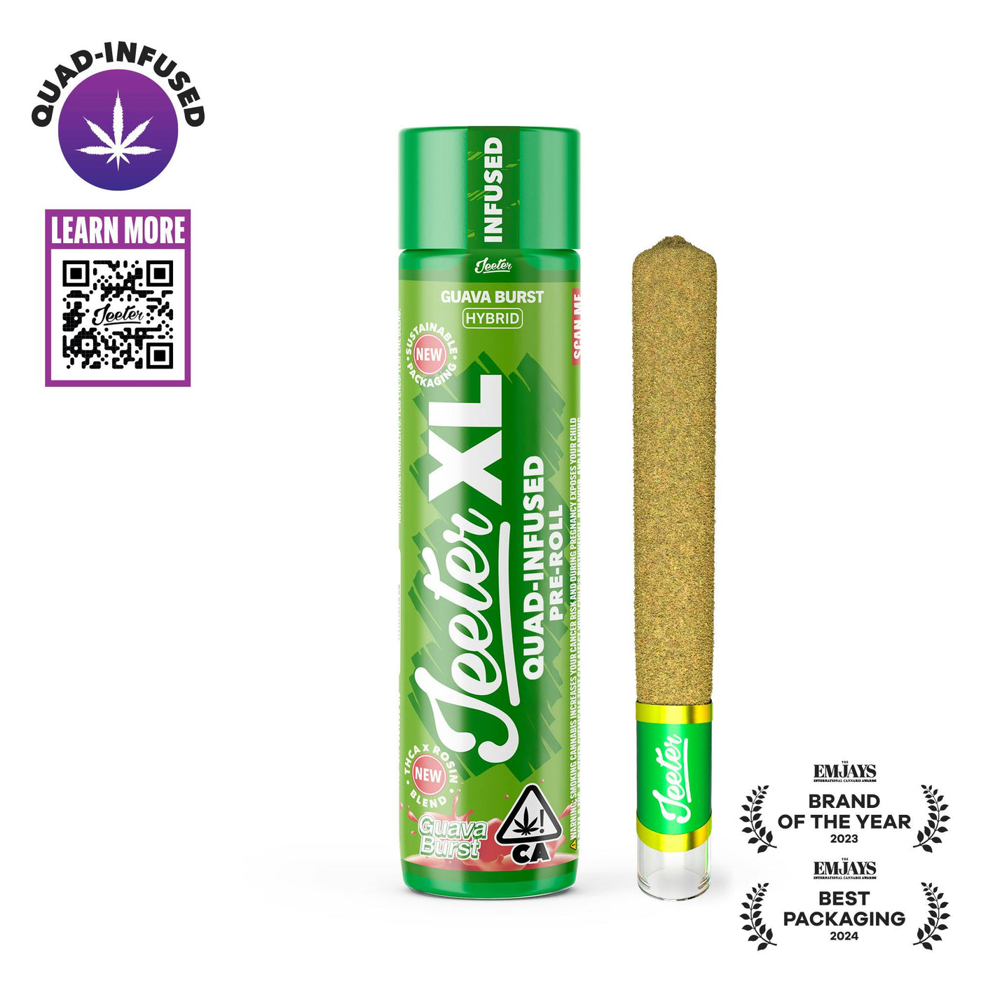 Guava Burst XL Quad-Infused Joint 2g (Jeeter)