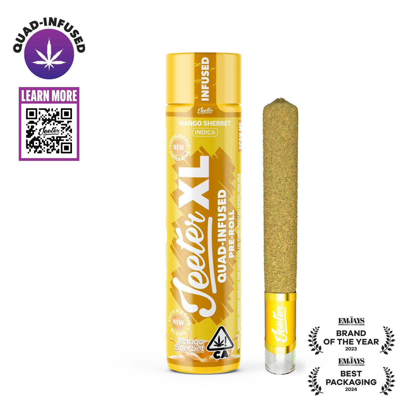 Mango Sherbet XL Quad-Infused Joint 2g (Jeeter)