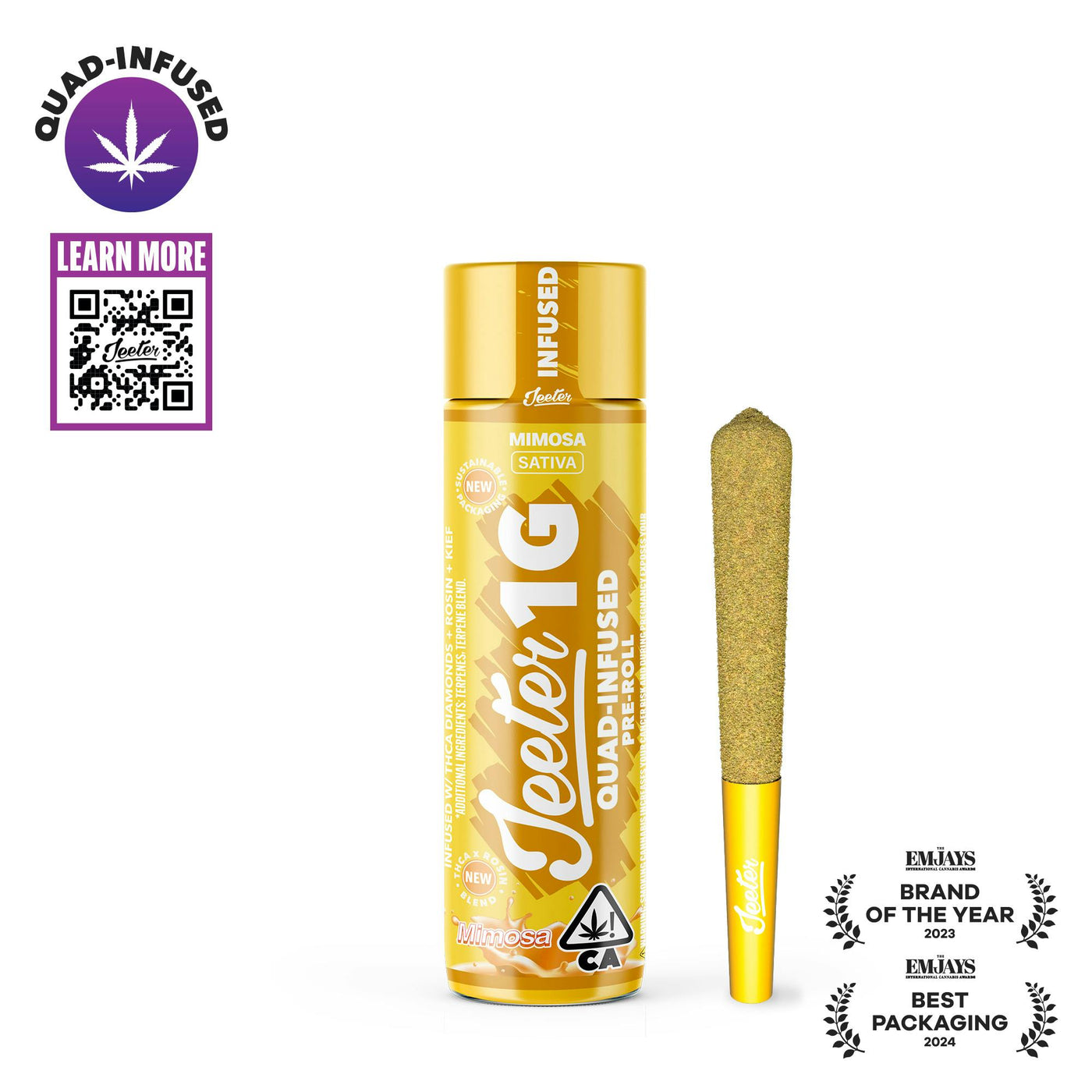 Mimosa Quad-Infused Jeeter Joint 1g (Jeeter)