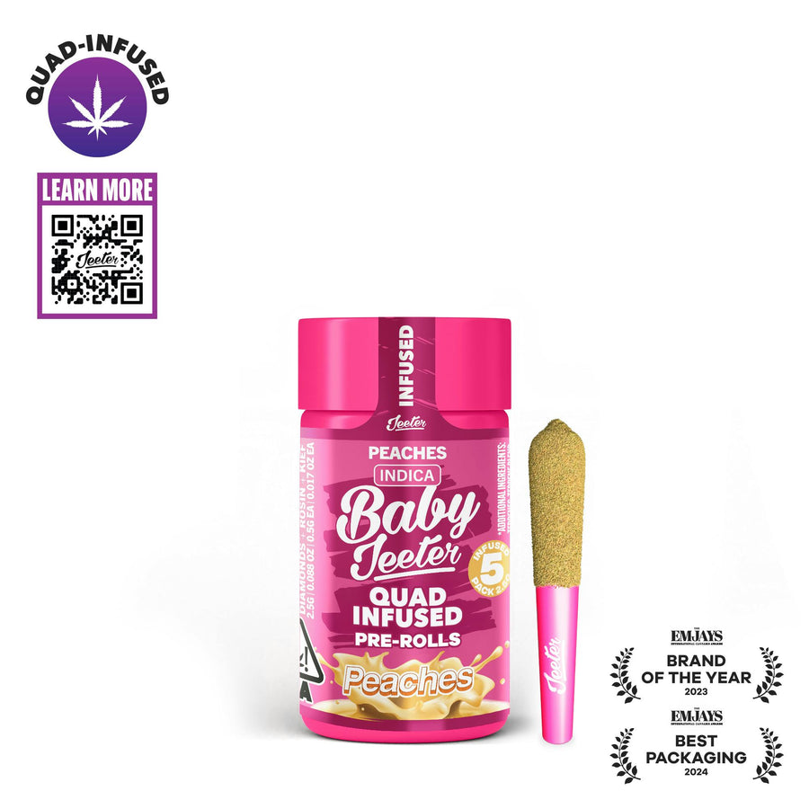 Peaches Quad-Infused Baby Jeeter 5pk (2.5g) (Jeeter)