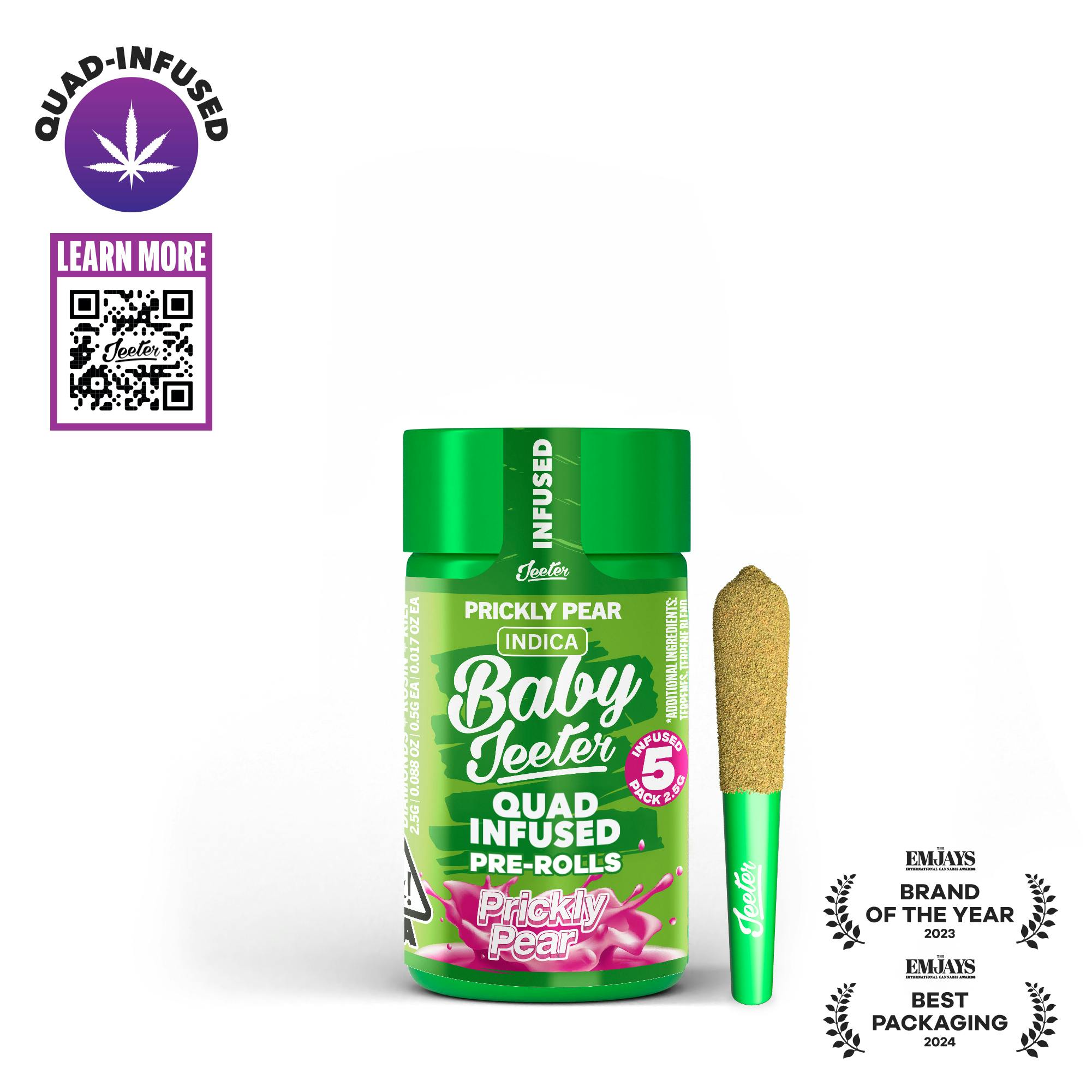 Prickly Pear Quad-Infused Baby Jeeter 5pk (2.5g) (Jeeter)