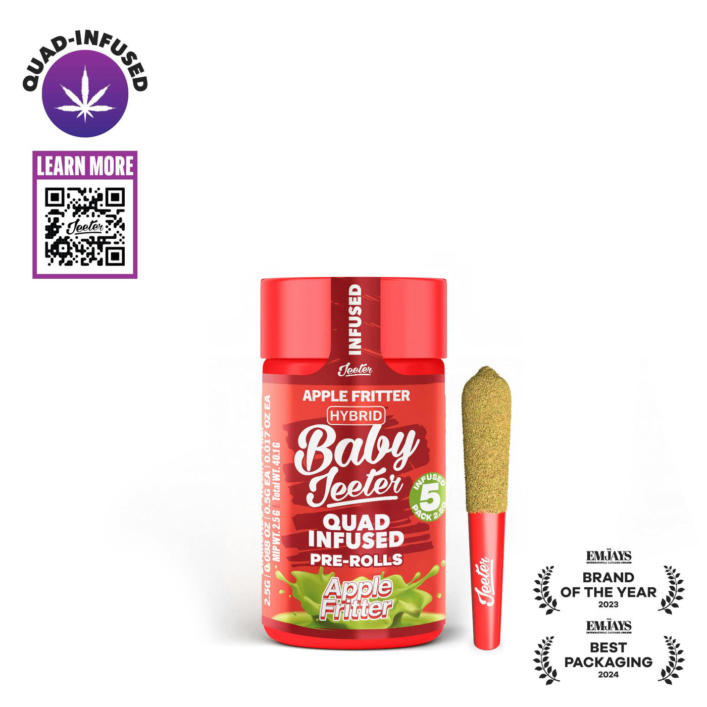Apple Fritter Quad-Infused Baby Jeeter 5pk (Jeeter)