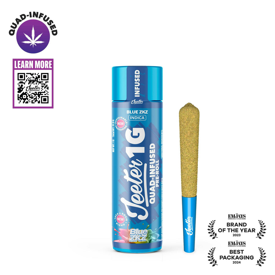 Blue Zkz Quad-Infused Joint 1g (Jeeter)