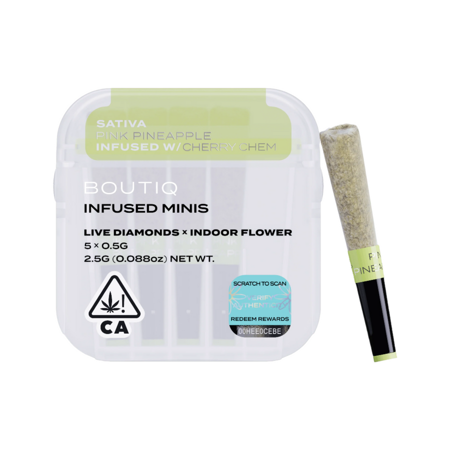 Pink Pineapple x Cherry Chem Live Diamond Infused Pre Rolls 5pk (2.5g) (Boutiq)