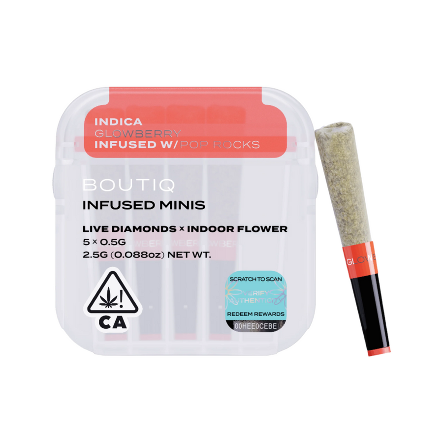 Glowberry x Pop Rocks Live Diamond Infused Pre Rolls 5pk (Boutiq)