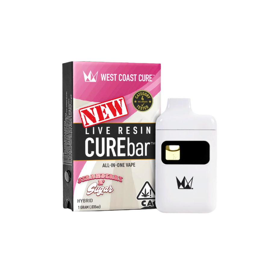 Strawberry N' Sugar Live Resin CUREbar Disposable 1G (West Coast Cure)