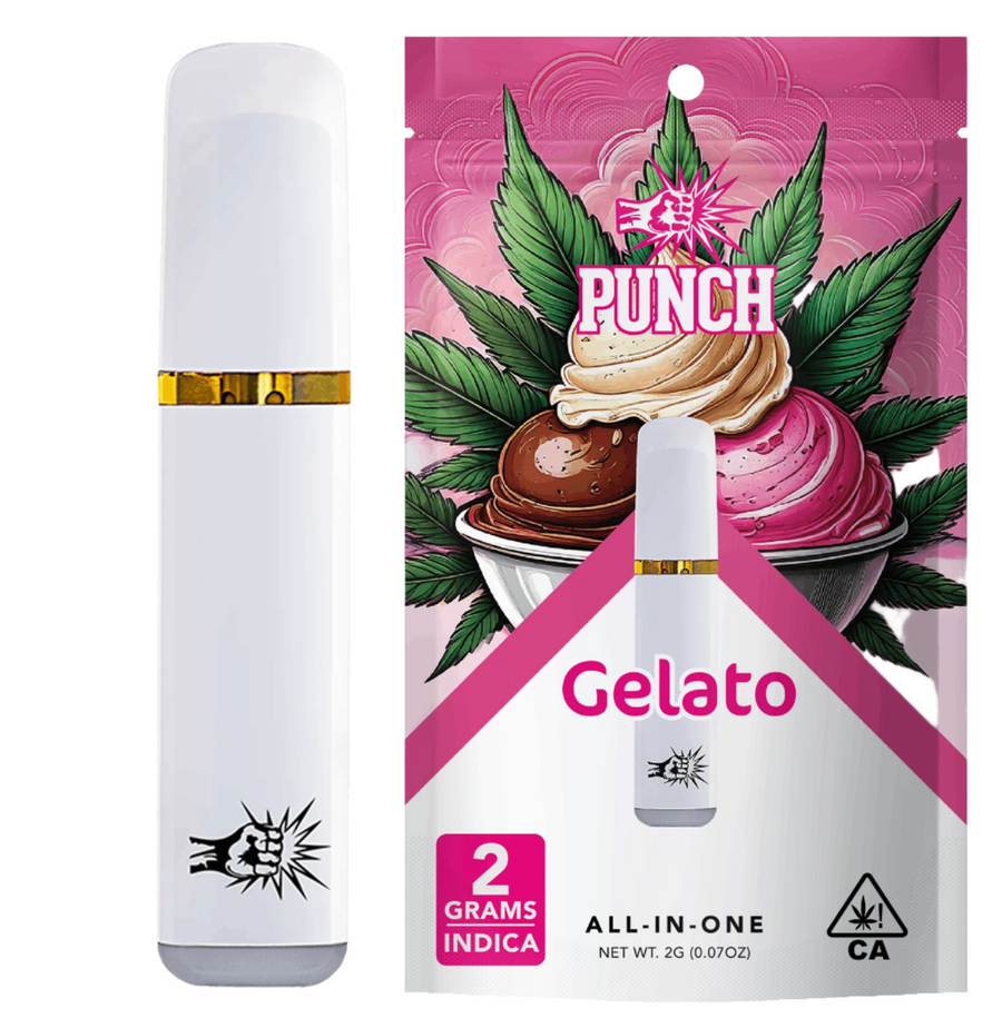 Gelato Indica Distillate All in One Vape 2g (Punch Edibles & Extracts)