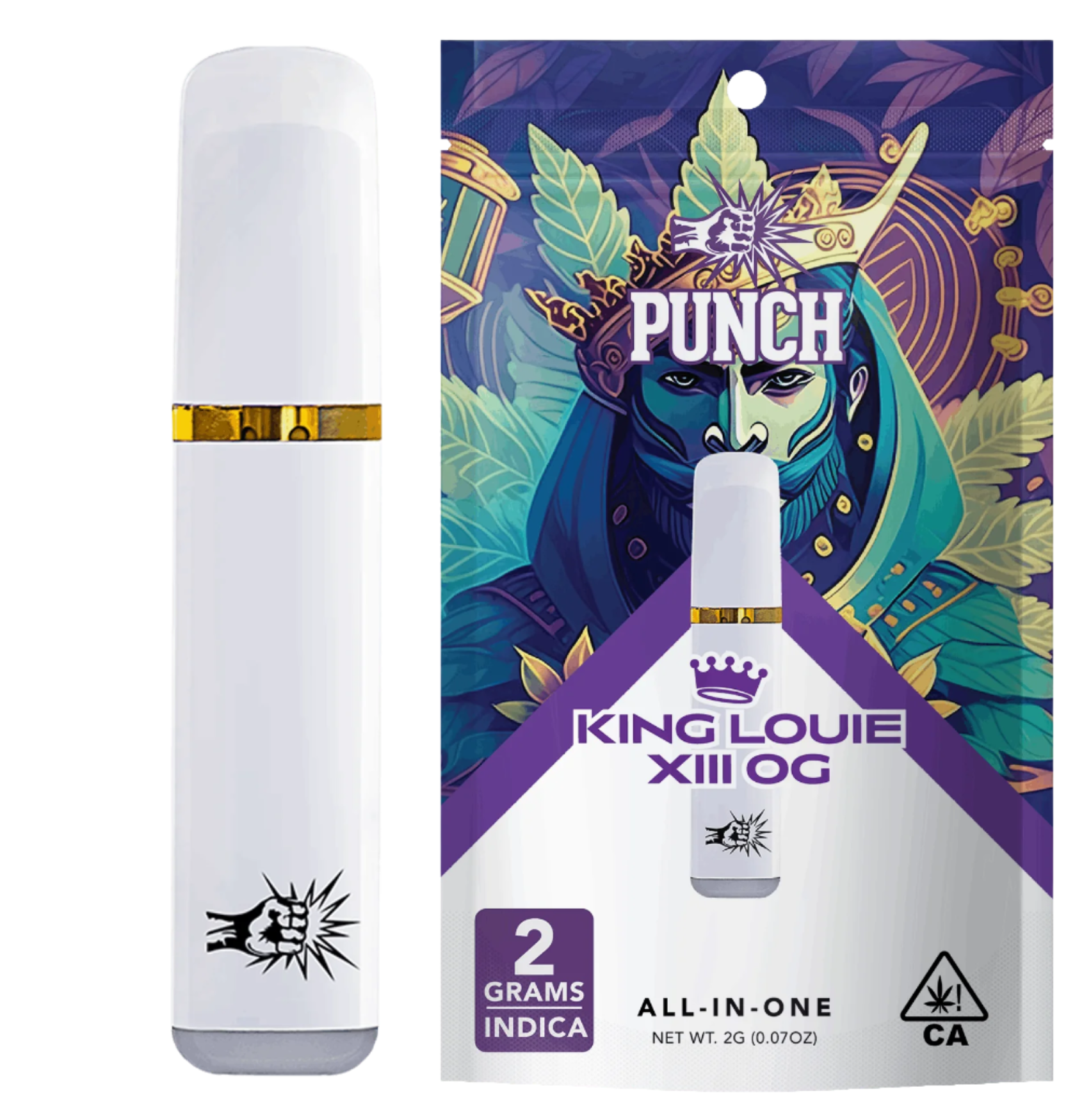 King Louie XIII OG Indica Distillate All in One Vape 2g (Punch Edibles & Extracts)