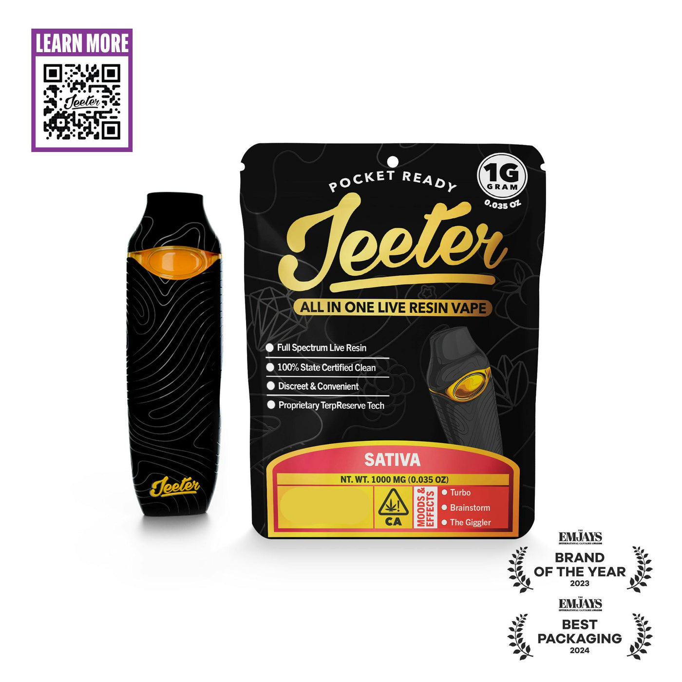 Turbulence All In One Live Resin Vape 1g (Jeeter)