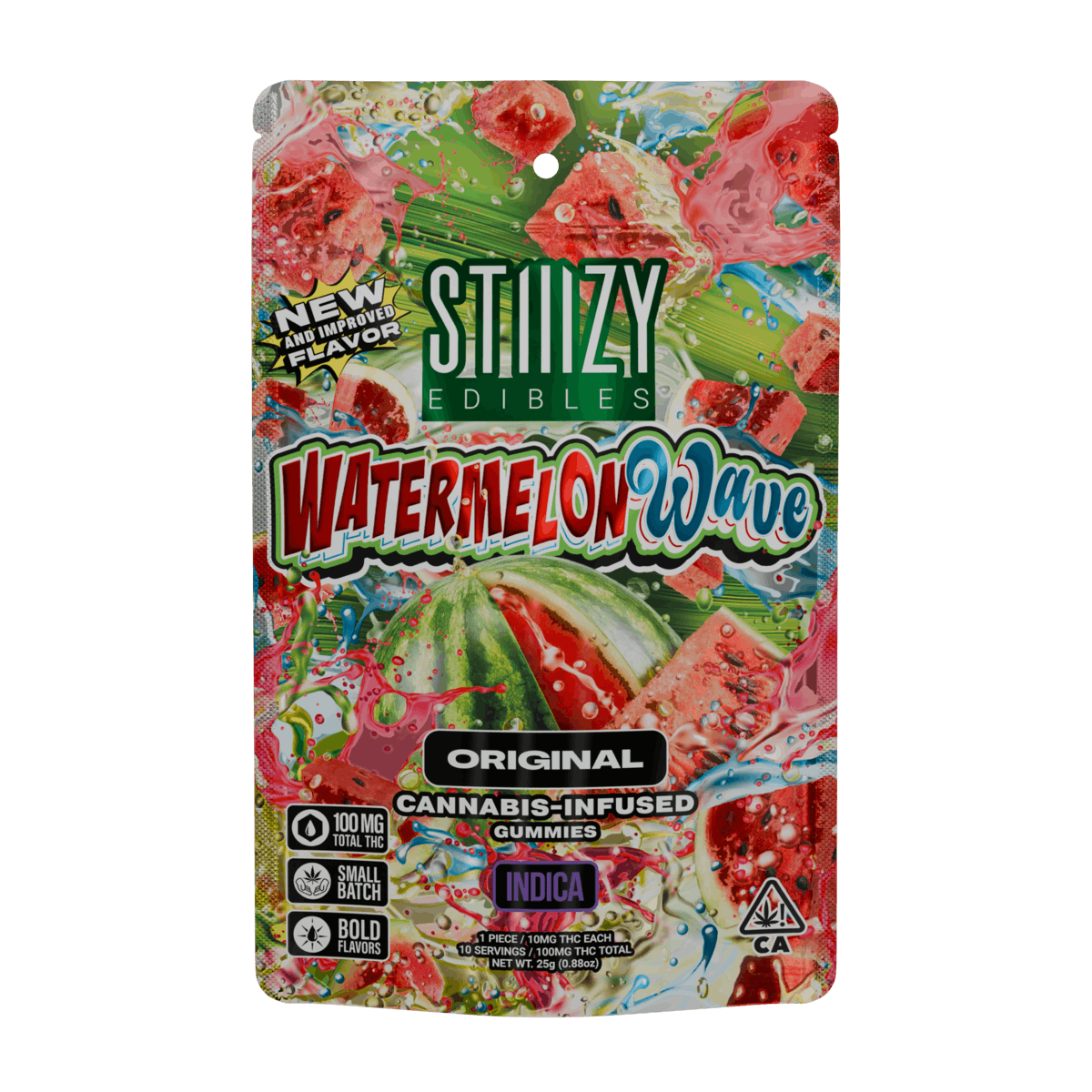 Watermelon Wave Gummies 100mg THC Edibles (STIIIZY)