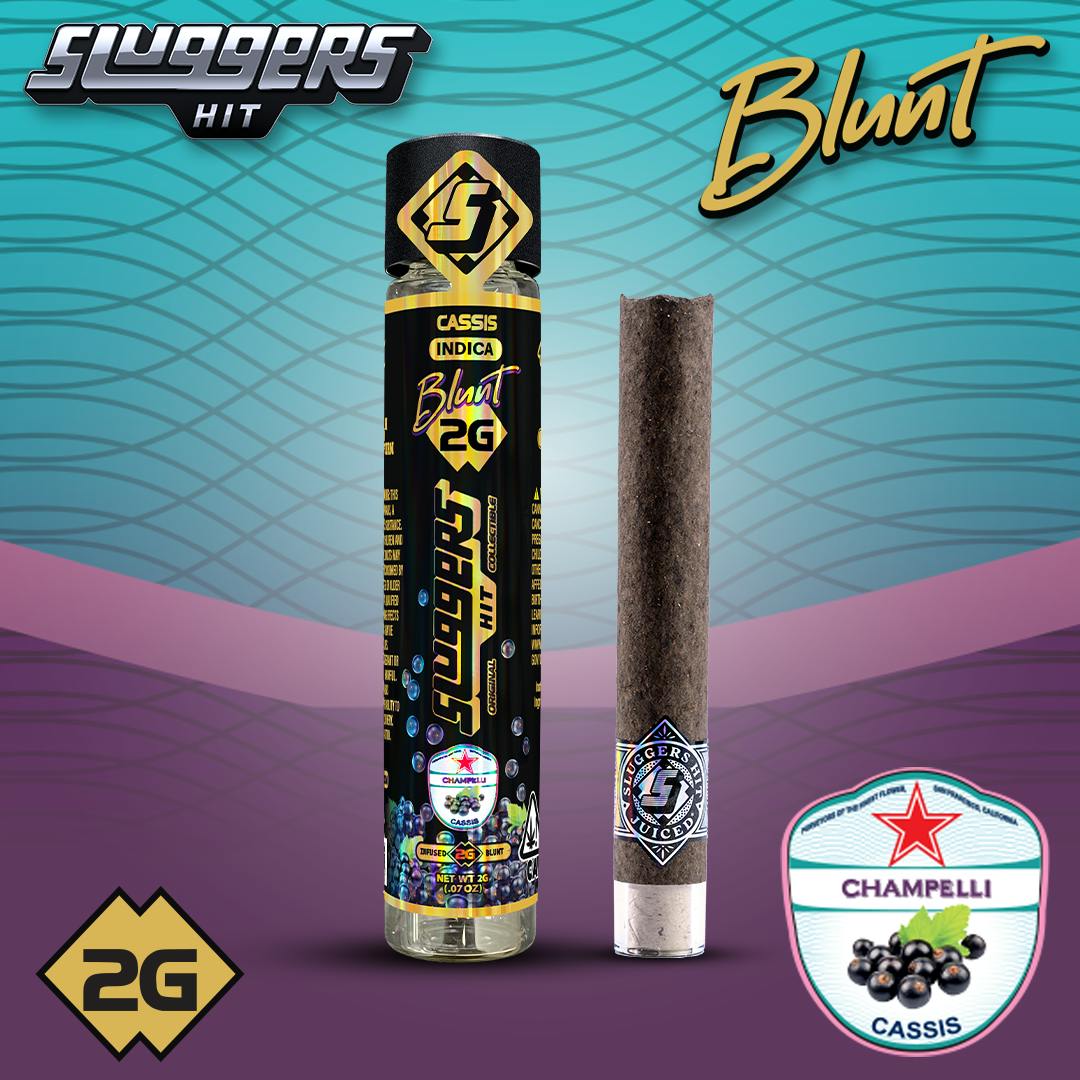 Champelli Cassis Indica infused Blunt 2g (Sluggers Hit)