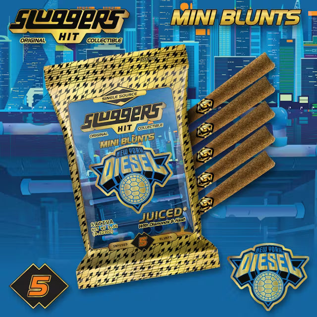 NYC Diesel Sativa Infused Mini Blunts 3.5g 5pk (Sluggers)