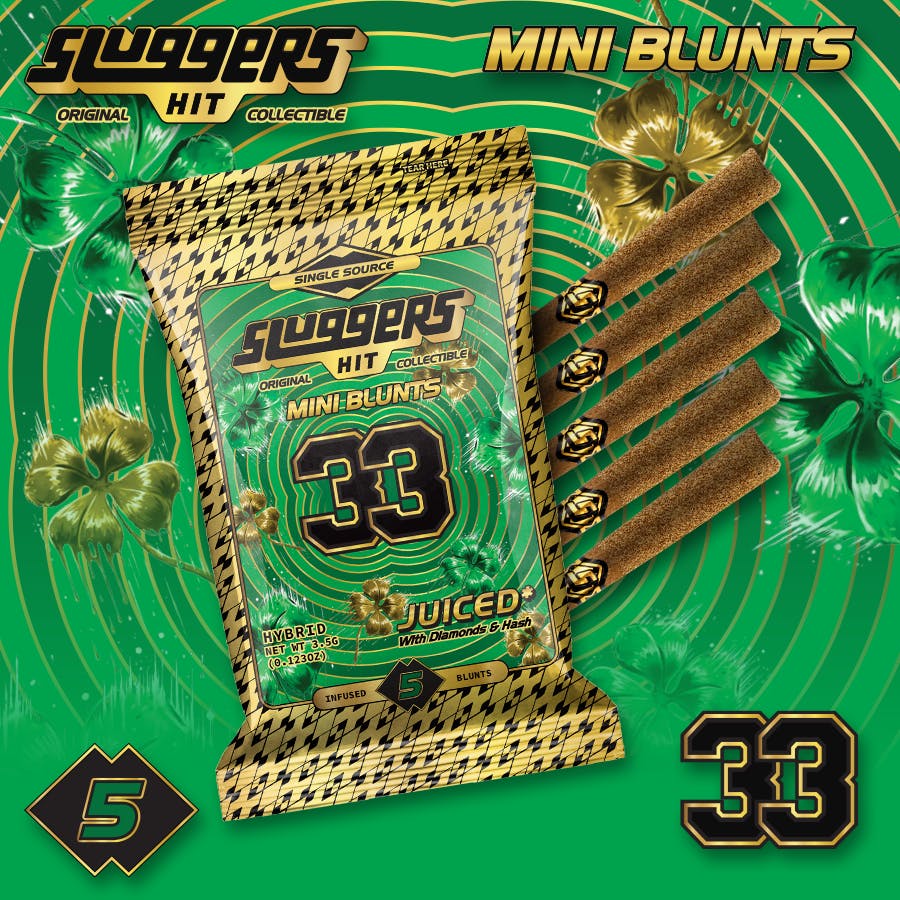 33 Hybrid Infused Mini Blunts 3.5g 5pk (Sluggers Hit)