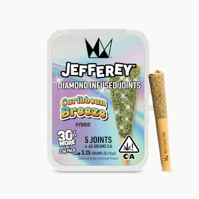 Caribbean Breeze Jefferey Infused Joint .65g 5pk 3.25g (West Coast Cure)