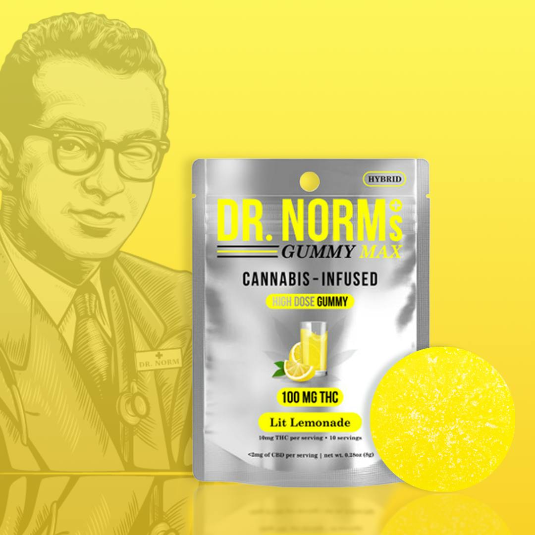 Lit Lemonade High Dose MAX Gummy 1pc 100mg THC (Dr. Norm's)