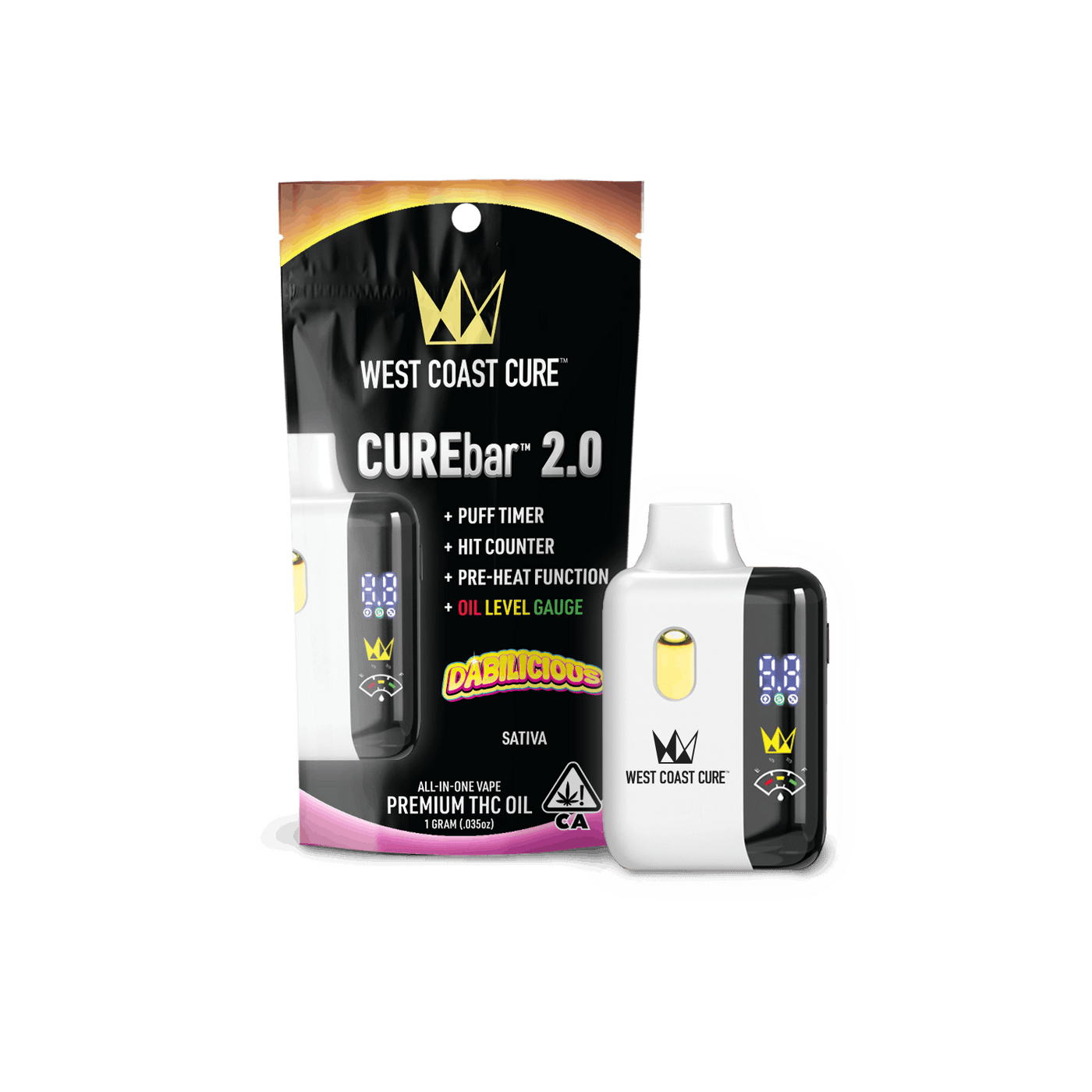 Dabilicious - 1G AIO CUREbar 2.0 (West Coast Cure)