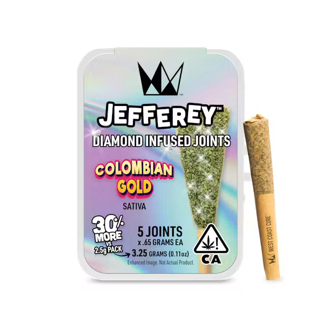 Colombian Gold Jefferey Infused Joint .65g 5pk (West Coast Cure)