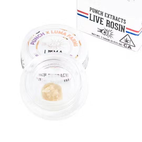 Luma's Peach Panther Tier 1 Live Rosin Cold Cure Badder 1g (Punch Edibles & Extracts)