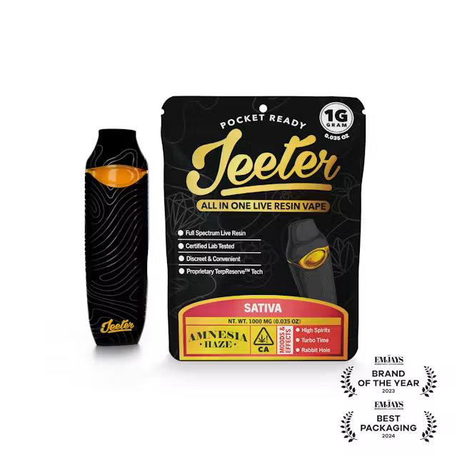 Amnesia Haze All In One Live Resin Vape 1g (Jeeter)
