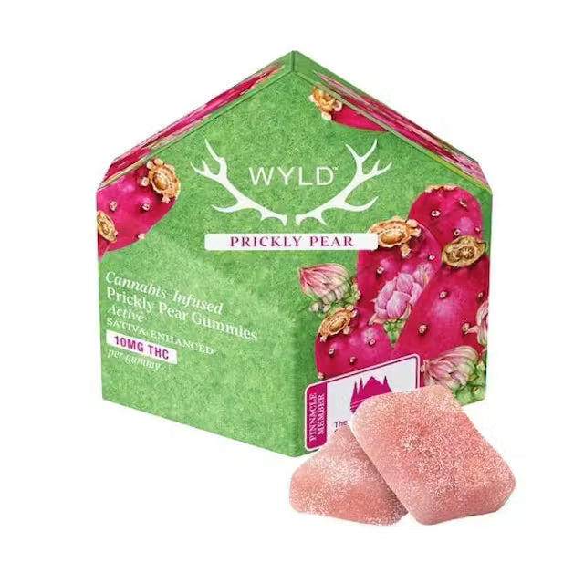 Prickly Pear Sativa Enhanced Gummies 10pk 100mg THC (WYLD)