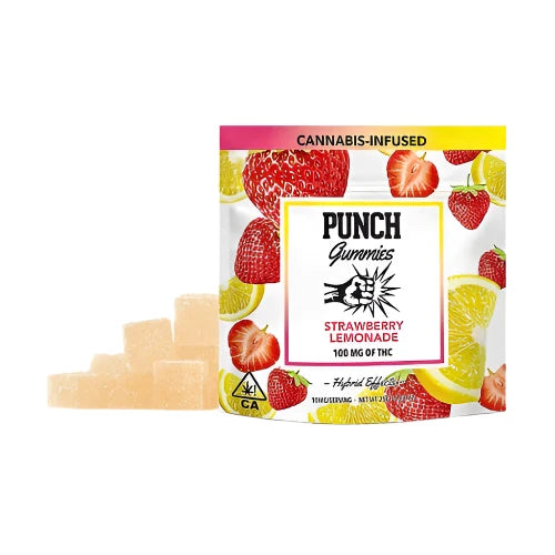 Strawberry Lemonade Gummies 100mg (Punch Edibles & Extracts)