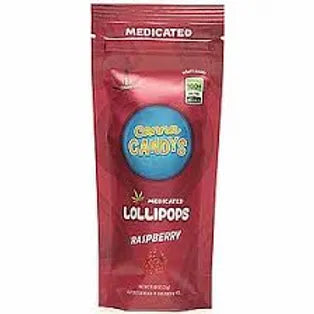 Raspberry Lollipop 300mg THC (Canna Candys)