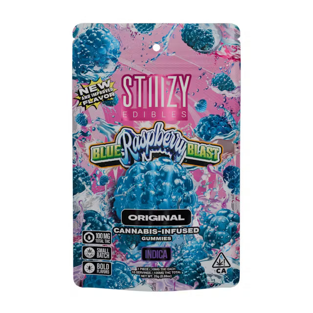 Blue Raspberry Blast Gummies 100mg THC Edibles (STIIIZY)