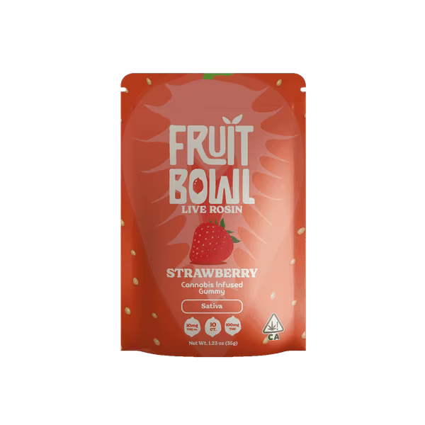 Strawberry Live Rosin Gummies 100MG (Fruit Bowl)