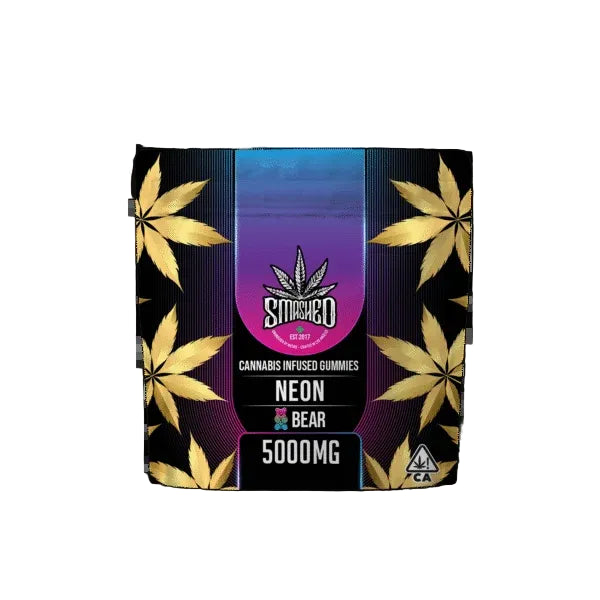 Neon Bears Cannabis Infused Gummies 20pk 5000mg THC (Smashed)