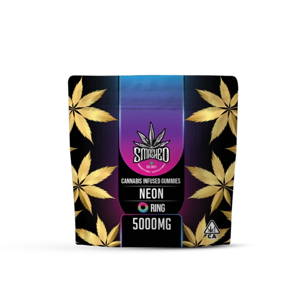 Neon Rings Cannabis Infused Gummies 20pk 5000mg THC (Smashed)