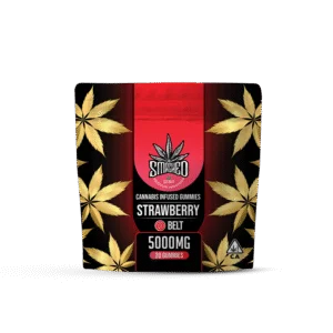 Strawberry Belt Cannabis Infused Gummies 20pk 5000mg THC (Smashed)